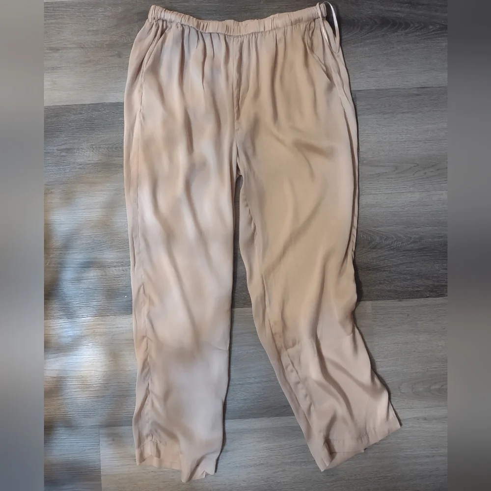 SKIN Rose Pink Silk Blend Pajama Pants